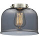 Franklin Restoration Bell 1 Light 8 inch Black Antique Brass Mini Pendant Ceiling Light in Incandescent, Plated Smoke, Franklin Restoration